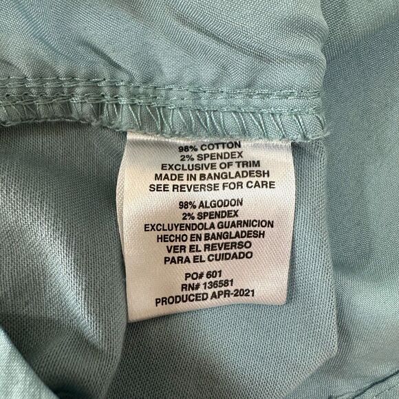 Nat Nast Shorts Men's 30 Chino Slate Green Regular Fit Flat Front Medium Wash - Picture 7 of 7